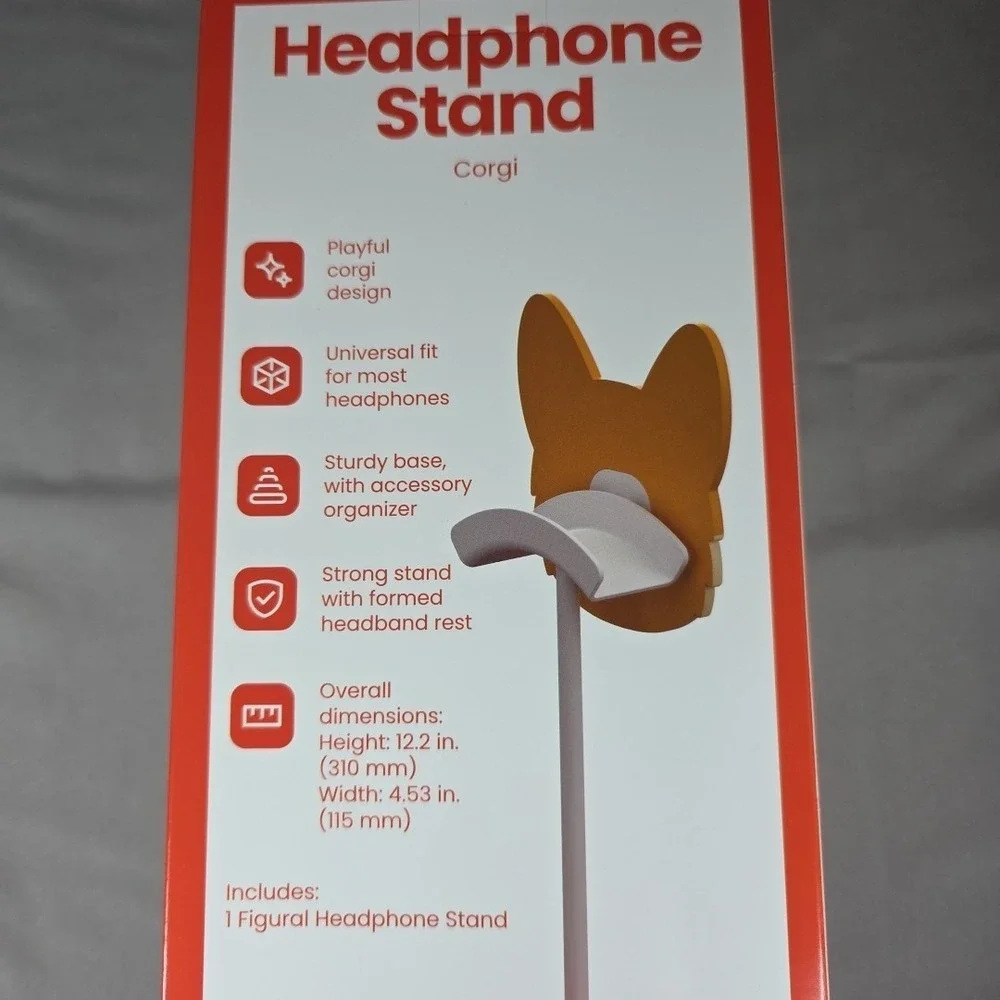 NEW‎ CORGI Headphone Stand Desk Holder Cute Headset Organizer
